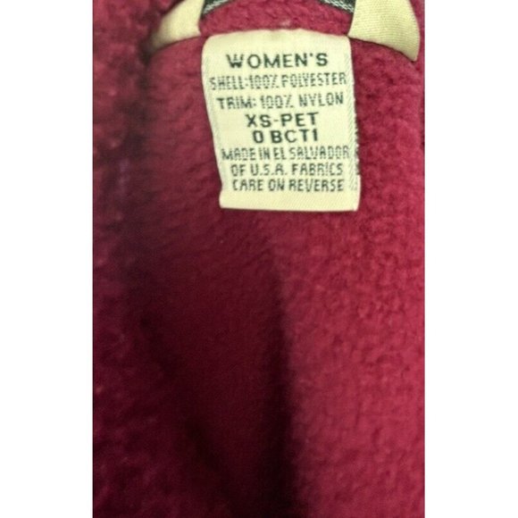 L.L Bean Womens Fleece Sleeveless Vest Regular Size XS Full Zip Maroon Red/Pink - Picture 6 of 11